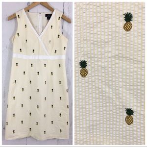 BROOKS BROTHERS yellow gingham pineapple dress, 4